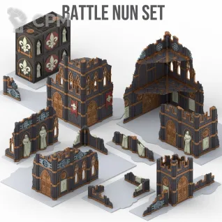 Описание картинки Battle nun set от 3D Wargaming по цене 2 000руб | Свободный Рынок Миниатюр - СРМ