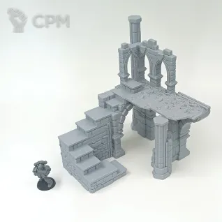 Описание картинки Каменные Фэнтези Руины - комплект из 4 от Terrain Print по цене 800руб | Свободный Рынок Миниатюр - СРМ