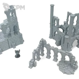 Описание картинки Большие Фэнтези Руины - комплект из 3 от Terrain Print по цене 800руб | Свободный Рынок Миниатюр - СРМ
