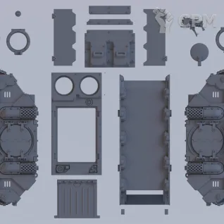 Описание картинки Набор миниатюр Warhammer 40000 Adeptus Astartes: Rhino / Космодесант: Рино от Лавка Приключенца по цене 600руб | Свободный Рынок Миниатюр - СРМ