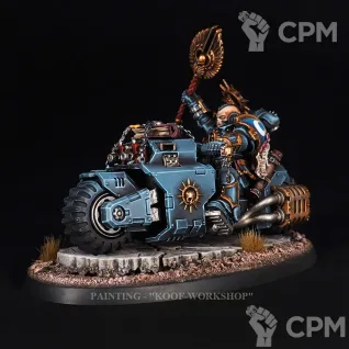 Описание картинки Primaris Chaplain on Bike от KoofWorkshop по цене 250руб | Свободный Рынок Миниатюр - СРМ
