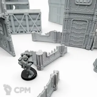 Описание картинки Набор Террейна 11th Редакции - Sector Mechanicus от Terrain Print по цене 3 000руб | Свободный Рынок Миниатюр - СРМ