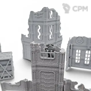 Описание картинки Набор Террейна 11th Редакции - Sector Mechanicus от Terrain Print по цене 3 000руб | Свободный Рынок Миниатюр - СРМ
