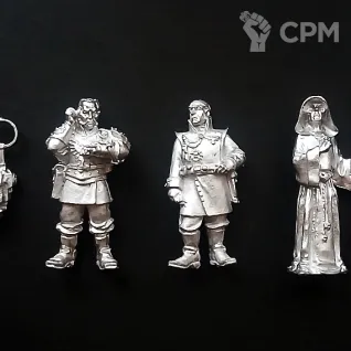 Описание картинки Warhammer 40000 Astra Militarium Imperial Advisors x 3 Metal от FULL METAL по цене 300руб | Свободный Рынок Миниатюр - СРМ