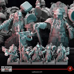 Описание картинки Dwarves Royal Guard от Recruiter по цене 600руб | Свободный Рынок Миниатюр - СРМ