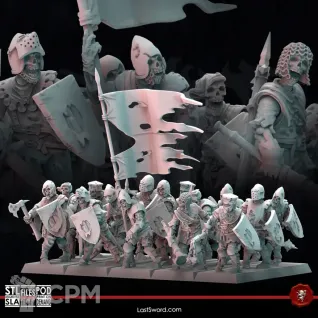Описание картинки Vampire Counts Undead Knights foot от Recruiter по цене 600руб | Свободный Рынок Миниатюр - СРМ