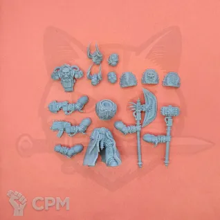 Описание картинки Chaos Lord with thunder hammer от  по цене 100руб | Свободный Рынок Миниатюр - СРМ