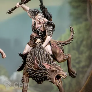 Описание картинки Bolg, Spawn of Azog (2025) На Варге от WastelandMiniatures по цене 200руб | Свободный Рынок Миниатюр - СРМ