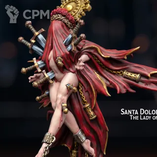 Описание картинки Santa Dolores the Lady of Sorrow Psychic Seer от Бруталити по цене 300руб | Свободный Рынок Миниатюр - СРМ