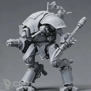 Описание картинки Knight Destrier 1 от 3D Mechanicus по цене 1 000руб | Свободный Рынок Миниатюр - СРМ