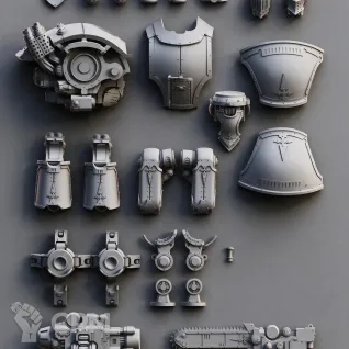 Описание картинки Knight Destrier 2 от 3D Mechanicus по цене 1 000руб | Свободный Рынок Миниатюр - СРМ