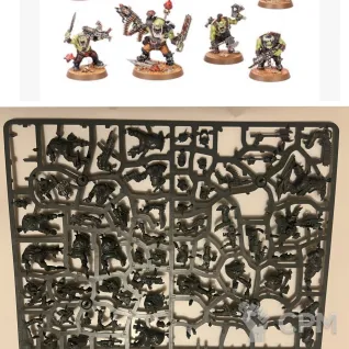 Описание картинки Armageddon: 10 Ork Boyz от Svarden по цене 2 000руб | Свободный Рынок Миниатюр - СРМ