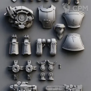 Описание картинки Knight Destrier 2 от 3D Mechanicus по цене 1 000руб | Свободный Рынок Миниатюр - СРМ