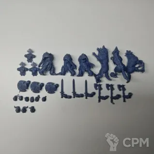 Описание картинки Wolf Guard Headtakers от MiniTrilobite по цене 300руб | Свободный Рынок Миниатюр - СРМ