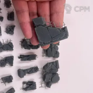 Описание картинки Поломанные стены с арматурой от Подземный человек по цене 300руб | Свободный Рынок Миниатюр - СРМ
