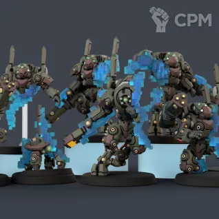 Описание картинки Stealth Suits (5 мини-доспехов). от Tridax Forge по цене 350руб | Свободный Рынок Миниатюр - СРМ