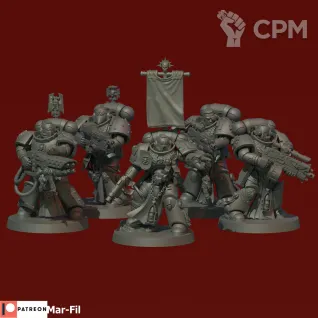 Описание картинки Sternguard Veteran Squad от Tridax Forge по цене 100руб | Свободный Рынок Миниатюр - СРМ