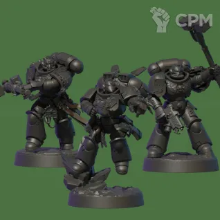 Описание картинки Vanguard Veterans with Jump Packs (5 ветеранов) от Tridax Forge по цене 100руб | Свободный Рынок Миниатюр - СРМ