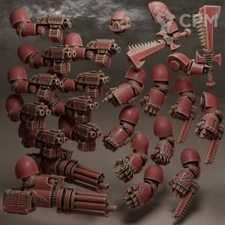 Описание картинки Karcharadons Assault Terminator Squad от Tridax Forge по цене 100руб | Свободный Рынок Миниатюр - СРМ
