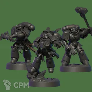 Описание картинки Vanguard Veterans with Jump Packs (5 ветеранов) от Tridax Forge по цене 100руб | Свободный Рынок Миниатюр - СРМ