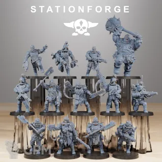 Описание картинки Corrupted Guard The Forsaken  Культисты + базы от WastelandMiniatures по цене 550руб | Свободный Рынок Миниатюр - СРМ