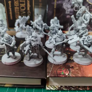 Описание картинки Corrupted Guard The Forsaken  Культисты + базы от WastelandMiniatures по цене 550руб | Свободный Рынок Миниатюр - СРМ