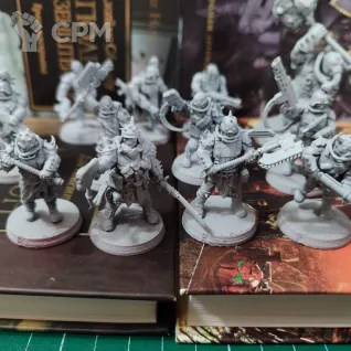 Описание картинки Corrupted Guard The Forsaken  Культисты + базы от WastelandMiniatures по цене 550руб | Свободный Рынок Миниатюр - СРМ