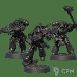 Описание картинки Vanguard Veterans with Jump Packs (5 ветеранов) от Tridax Forge по цене 100руб | Свободный Рынок Миниатюр - СРМ
