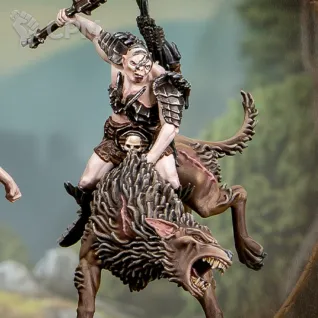 Описание картинки Bolg, Spawn of Azog (2025) На Варге от WastelandMiniatures по цене 200руб | Свободный Рынок Миниатюр - СРМ