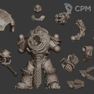 Описание картинки Techmarine in Saturnine Armour от Tridax Forge по цене 300руб | Свободный Рынок Миниатюр - СРМ