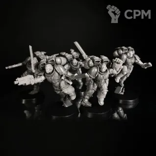 Описание картинки Assault intercessors with jump packs Squad миниатюра по вселенной warhammer 40000 от KoofWorkshop по цене 700руб | Свободный Рынок Миниатюр - СРМ