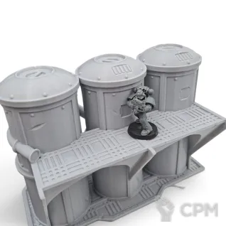 Описание картинки Индустриальный Сектор - Sci-Fi Террейн от Terrain Print по цене 800руб | Свободный Рынок Миниатюр - СРМ