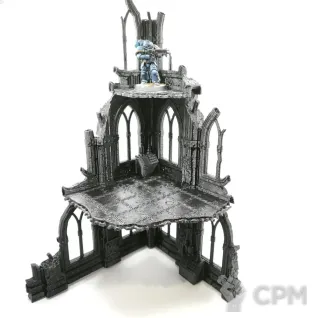 Описание картинки Высокая трехэтажная руина | Warhammer 40K от Rev127 по цене 700руб | Свободный Рынок Миниатюр - СРМ