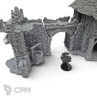 Описание картинки Особняк Холлоустон - Фэнтези Террейн, Forgotten Town от Terrain Print по цене 1 000руб | Свободный Рынок Миниатюр - СРМ