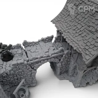 Описание картинки Особняк Холлоустон - Фэнтези Террейн, Forgotten Town от Terrain Print по цене 1 000руб | Свободный Рынок Миниатюр - СРМ