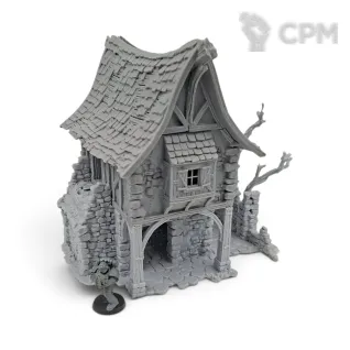 Описание картинки Особняк Холлоустон - Фэнтези Террейн, Forgotten Town от Terrain Print по цене 1 000руб | Свободный Рынок Миниатюр - СРМ