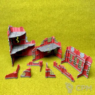 Описание картинки Складной террейн Industrial set (Промышленные руины) от Миниатюры и фигурки по цене 300руб | Свободный Рынок Миниатюр - СРМ