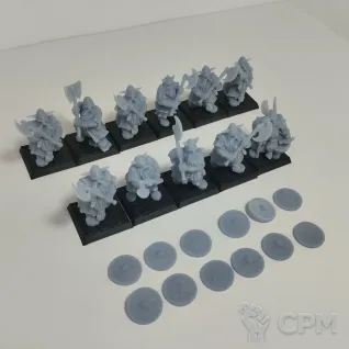 Описание картинки Dwarf Warriors with two heanded weapon x12 от Lazurith по цене 300руб | Свободный Рынок Миниатюр - СРМ