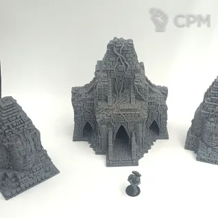 Описание картинки Древний Храм и Монументы - Фэнтези Террейн, New Eden от Terrain Print по цене 800руб | Свободный Рынок Миниатюр - СРМ