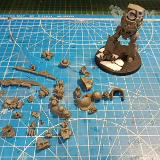 Описание картинки Legio Custodes Contemptor-Ahillus Dreadnought от Nikolas Korvus по цене 500руб | Свободный Рынок Миниатюр - СРМ