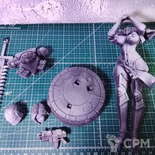 Описание картинки Сестра битвы (Adepta Sororitas (Warhammer) 23cm(В грунтовке) от Hroym по цене 1 000руб | Свободный Рынок Миниатюр - СРМ