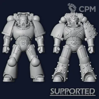 Описание картинки Truescale MK V (10 бойцов, закачки на фото) от Tridax Forge по цене 200руб | Свободный Рынок Миниатюр - СРМ