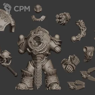 Описание картинки Techmarine in Saturnine Armour от Tridax Forge по цене 300руб | Свободный Рынок Миниатюр - СРМ