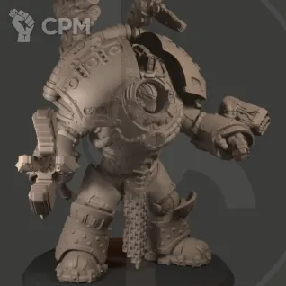 Описание картинки Techmarine in Saturnine Armour от Tridax Forge по цене 300руб | Свободный Рынок Миниатюр - СРМ