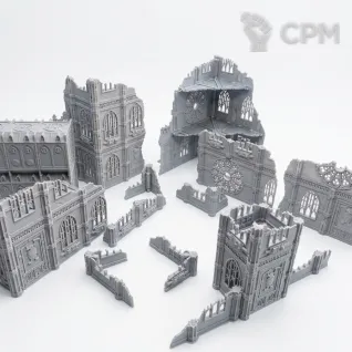 Описание картинки Industrial Ruins set от 3D Wargaming по цене 2 000руб | Свободный Рынок Миниатюр - СРМ
