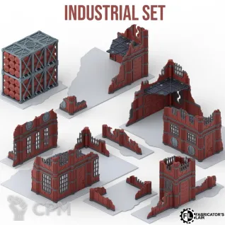 Описание картинки Террейн для Warhammer 40,000 (11 редакция) — Industrial Set от 3DSprint по цене 4 000руб | Свободный Рынок Миниатюр - СРМ