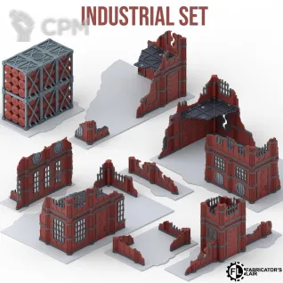 Описание картинки Террейн для Warhammer 40,000 (11 редакция) — Industrial Set от 3DSprint по цене 2 500руб | Свободный Рынок Миниатюр - СРМ