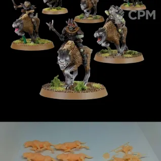 Описание картинки Warg Riders (Lord of the Rings) от Орки с наГорки по цене 100руб | Свободный Рынок Миниатюр - СРМ
