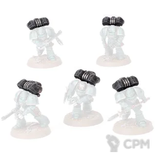 Описание картинки LEGION MKIV ASSAULT SQUAD JUMP PACKS (x5 units) MK4 от Red Rooster по цене 550руб | Свободный Рынок Миниатюр - СРМ