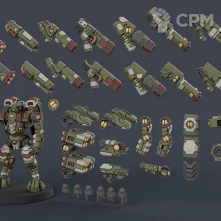 Описание картинки Crisis Bodyguard Squad (3 модели) от Tridax Forge по цене 400руб | Свободный Рынок Миниатюр - СРМ